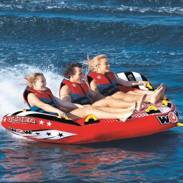 Alt view image 7 of 7 - WOW Watersports Glider 3 Person 3P Towable with Flex Seating