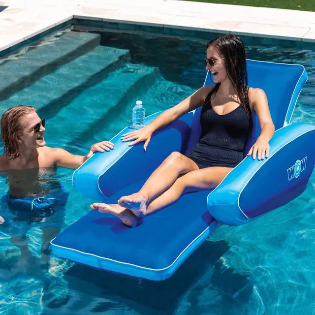 Alt view image 3 of 7 - WOW Watersports Modern Lounger Pool Float with Cupholder