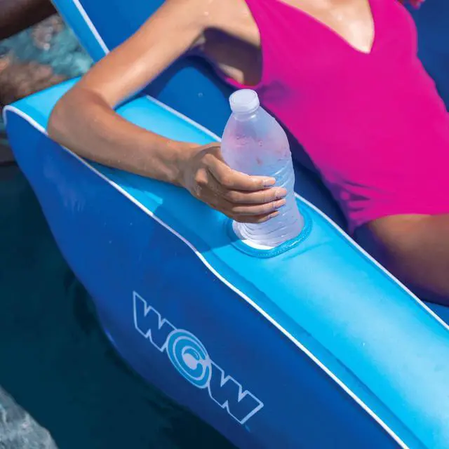 Alt view image 7 of 7 - WOW Watersports Modern Lounger Pool Float with Cupholder