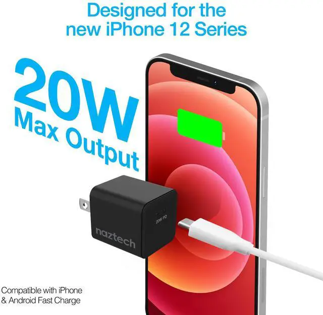 Alt view image 5 of 7 - Naztech 20W PD Mini Fast Wall Charger