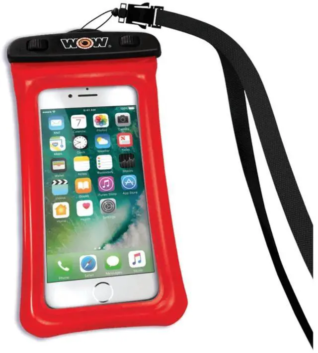 Main image of WOW Watersports H2O-Proof Waterproof Smart Phone Holder 5" x 9" - Red