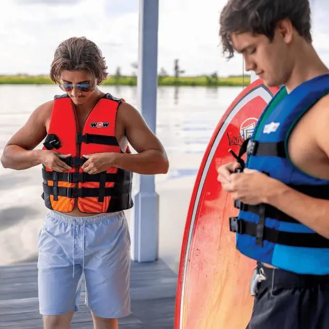 Alt view image 6 of 7 - WOW Watersports Vis-Wave Adult Life Vest - Blue - Small Medium