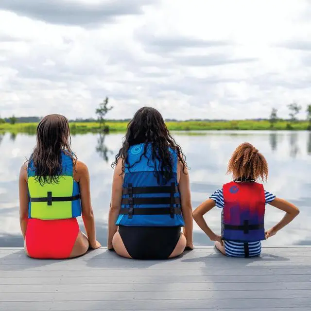 Alt view image 2 of 7 - WOW Watersports Vis-Wave Adult Life Vest - Blue - Small Medium