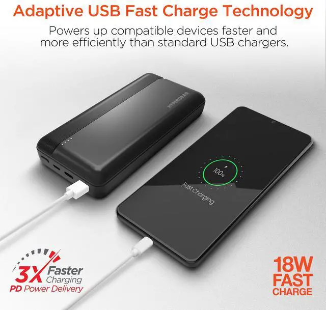 Alt view image 7 of 7 - HyperGear 20000mAh 20W PD + USB Power Bank