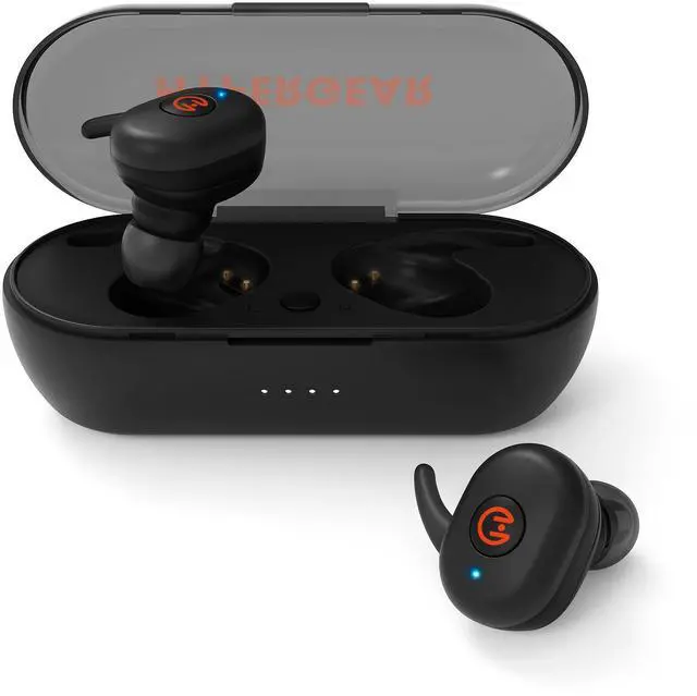 Alt view image 2 of 8 - HyperGear Active True Wireless Bluetooth Earbuds + Portable Pocket-Sized Charging Case [Quick Pairing] Noise Cancelling Mic.  Built-in Touch Control  HD Stereo Sound  IPX5 Waterproof (Black) 14316