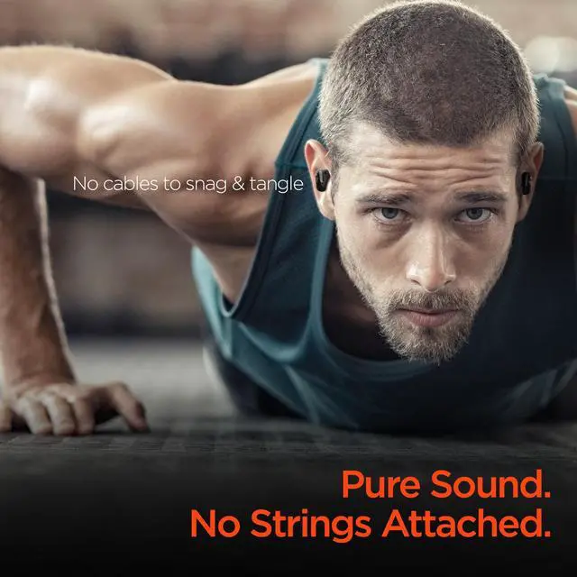 Alt view image 4 of 8 - HyperGear Active True Wireless Bluetooth Earbuds + Portable Pocket-Sized Charging Case [Quick Pairing] Noise Cancelling Mic.  Built-in Touch Control  HD Stereo Sound  IPX5 Waterproof (Black) 14316