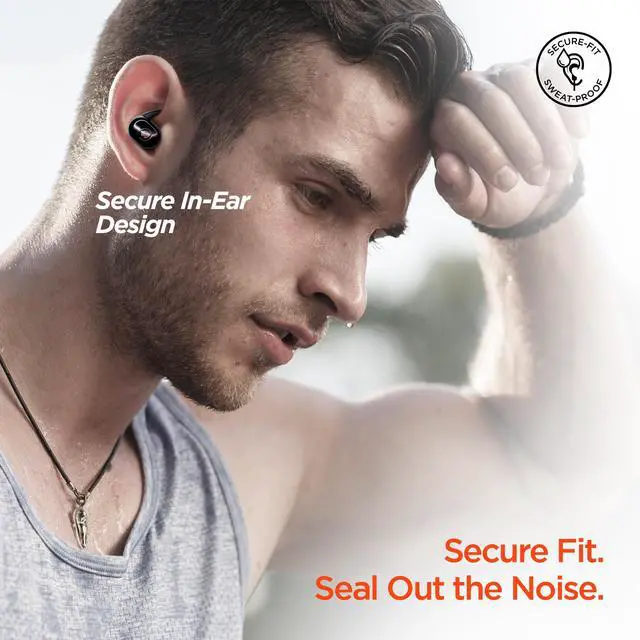 Alt view image 7 of 8 - HyperGear Active True Wireless Bluetooth Earbuds + Portable Pocket-Sized Charging Case [Quick Pairing] Noise Cancelling Mic.  Built-in Touch Control  HD Stereo Sound  IPX5 Waterproof (Black) 14316