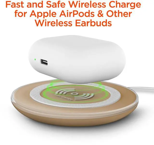 Alt view image 3 of 7 - HyperGear ChargePad Pro 15W Wireless Fast Charger Gold