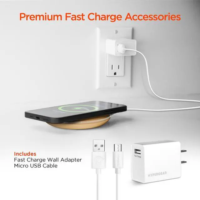 Alt view image 6 of 7 - HyperGear ChargePad Pro 15W Wireless Fast Charger Gold