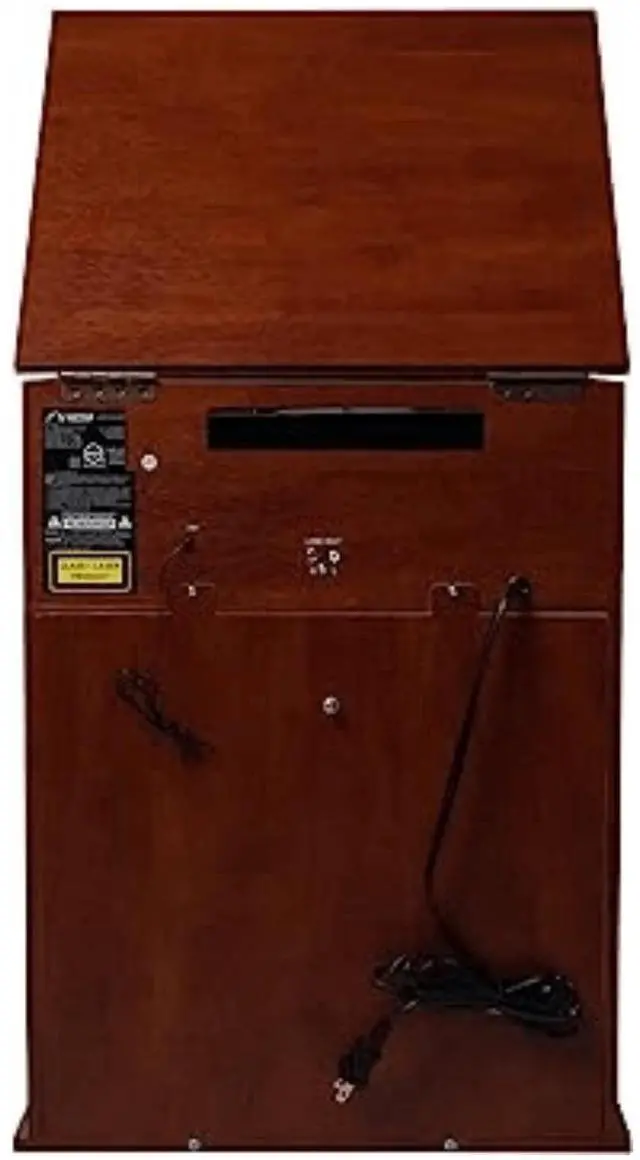 Alt view image 6 of 7 - Victor Boyleston 7-in-1 3-Speed Turntable Music Center Mahogany - Refurbished