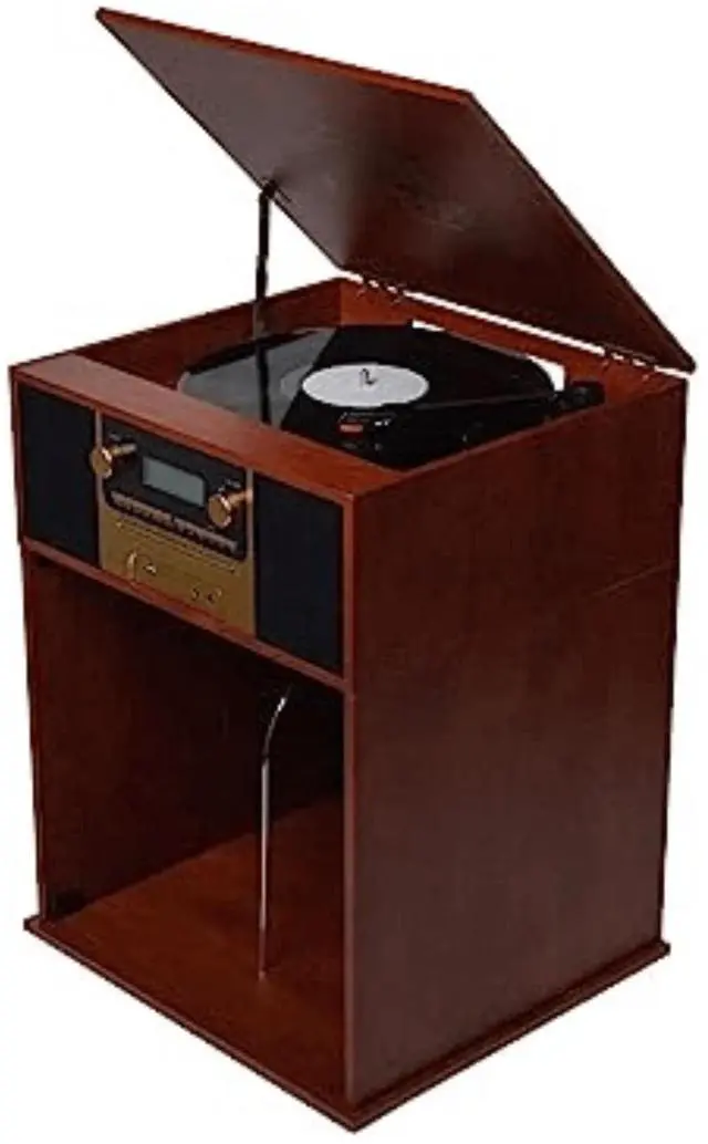 Main image of Victor Boyleston 7-in-1 3-Speed Turntable Music Center Mahogany - Refurbished