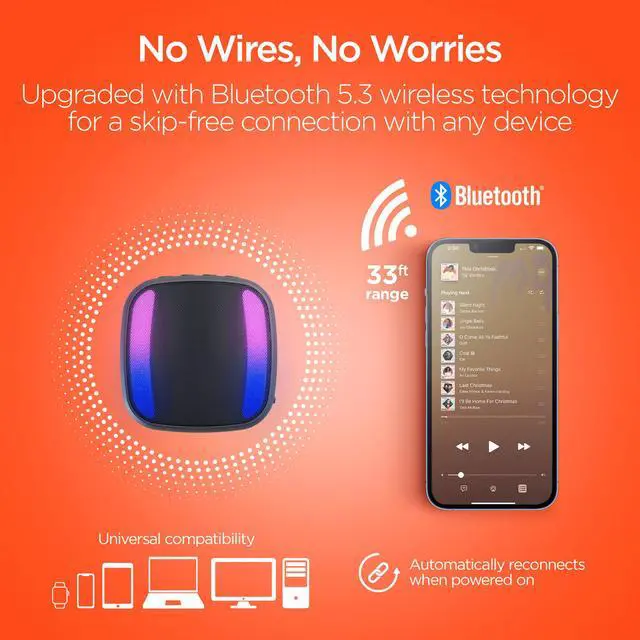 Alt view image 7 of 7 - HyperGear Spin Cycle LED Wireless Bike Speaker