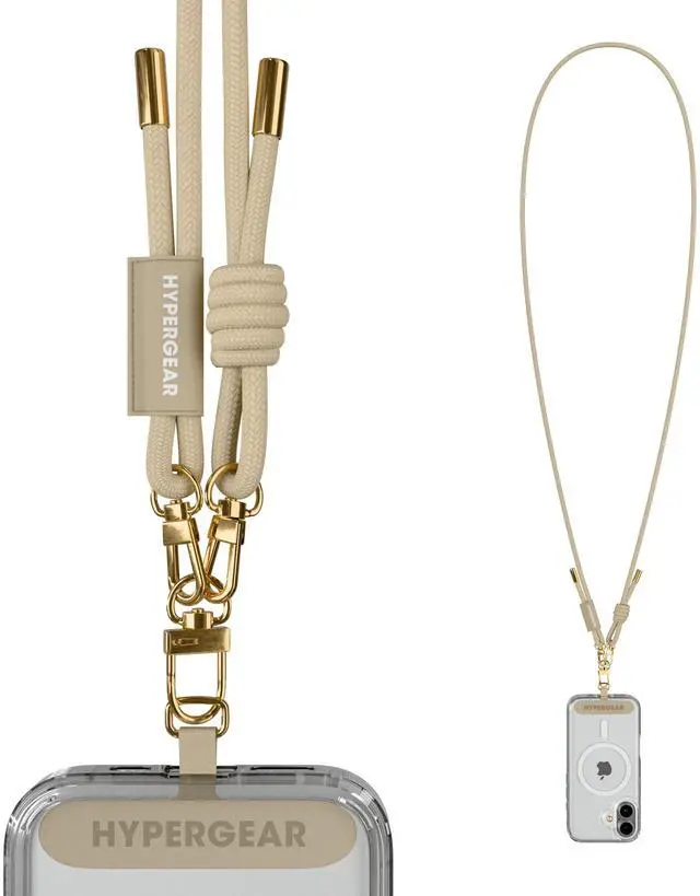 Main image of HyperGear TECHcessories Sand Rope with Gold Accents Universal Crossbody Phone Strap