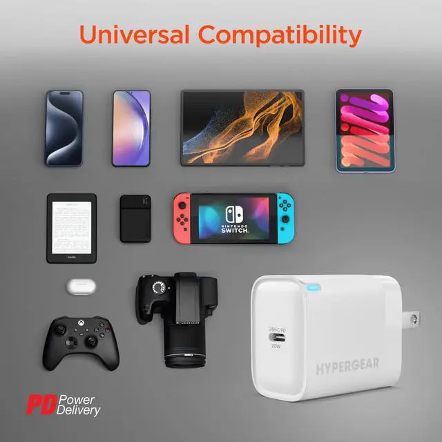 Alt view image 5 of 7 - HyperGear 20W USB-C PD Wall Charger
