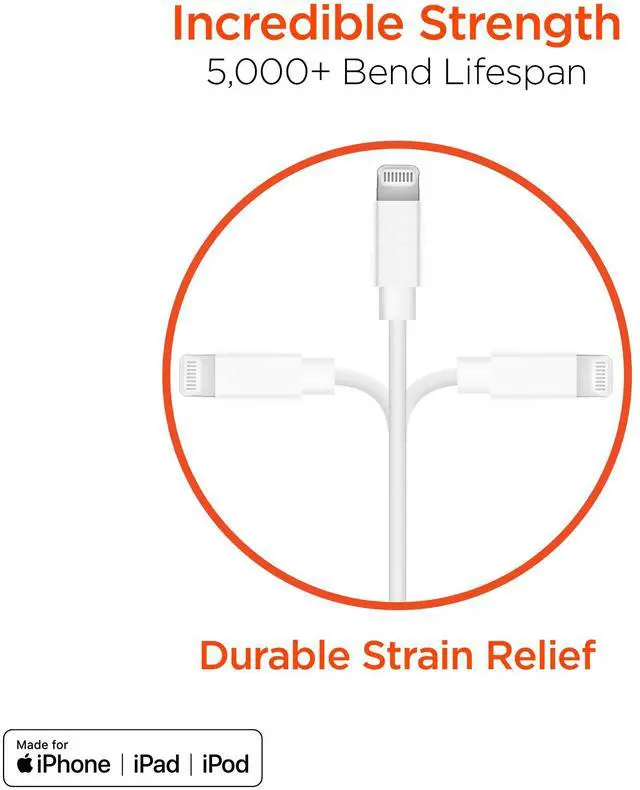 Alt view image 6 of 7 - HyperGear USB to MFi Lightning Rounded Cable 3ft Bulk 200pc Pack