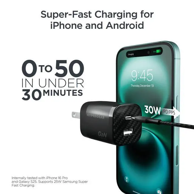 Alt view image 5 of 7 - HyperGear TECHcessories 30W USB-C PD Charging Kit with Travel Pouch Carbon Grey