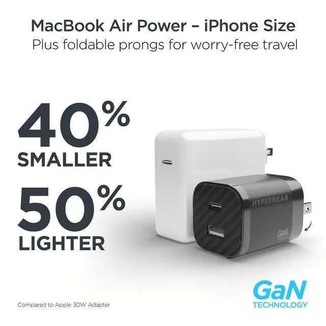 Alt view image 6 of 7 - HyperGear TECHcessories 30W USB-C PD Charging Kit with Travel Pouch Carbon Grey