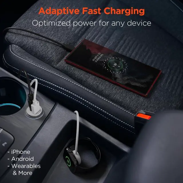 Alt view image 6 of 7 - HyperGear Mini 20W USB-C PD + 18W USB Fast Car Charger White