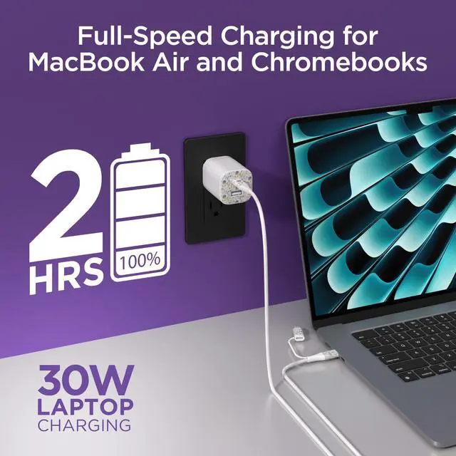 Alt view image 7 of 7 - HyperGear TECHcessories 30W USB-C PD Charging Kit with Travel Pouch Floral