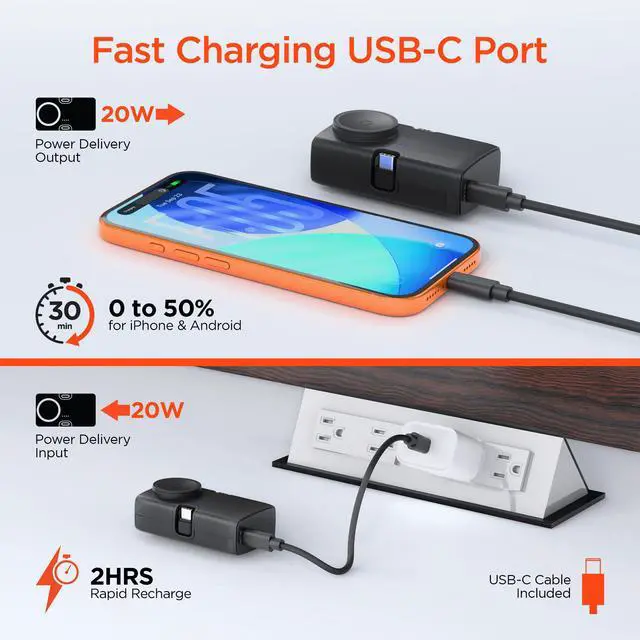 Alt view image 3 of 7 - HyperGear Power Pack Nano 5000mAh Power Bank