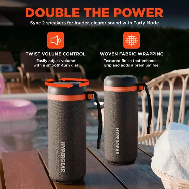 Alt view image 7 of 7 - HyperGear SoundTower Portable Bluetooth Speaker