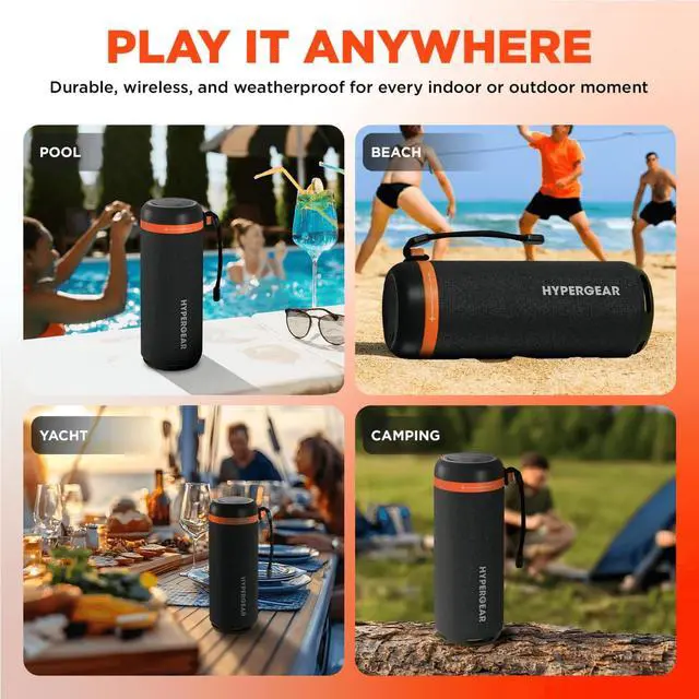 Alt view image 3 of 7 - HyperGear SoundTower Portable Bluetooth Speaker