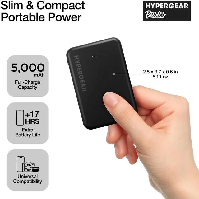 Alt view image 2 of 7 - HyperGear 5000mAh PD20W Dual-Port PowerPack