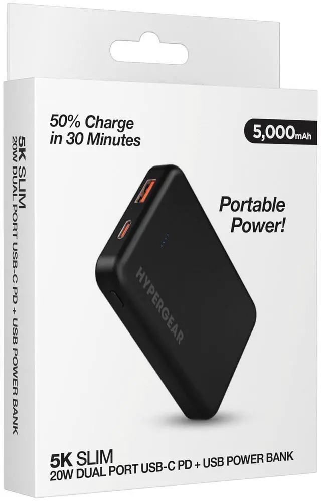 Alt view image 5 of 7 - HyperGear 5000mAh PD20W Dual-Port PowerPack