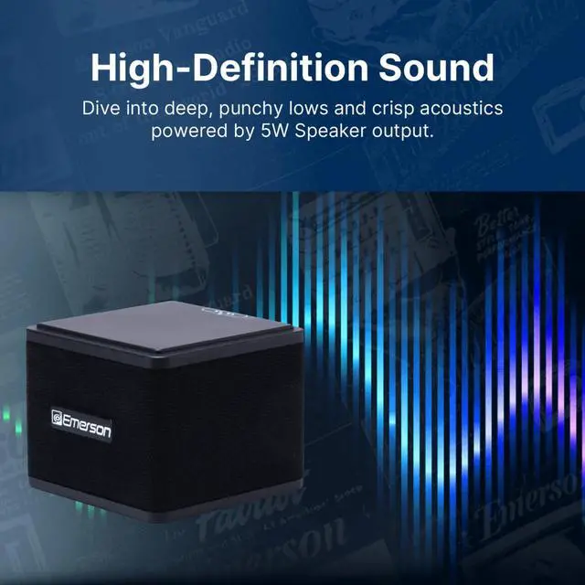 Alt view image 6 of 7 - Emerson 1-Pair Instant Connect Sound Blox Wireless Magnetic Stackable Speakers