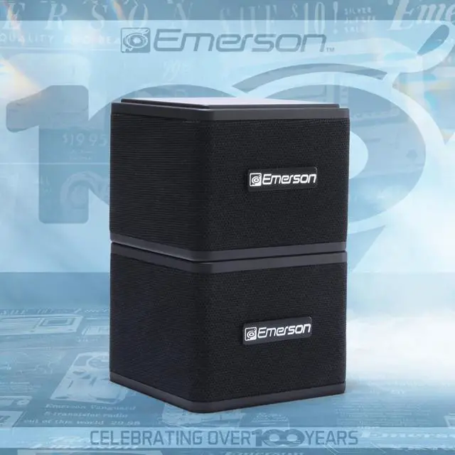 Alt view image 3 of 7 - Emerson 1-Pair Instant Connect Sound Blox Wireless Magnetic Stackable Speakers