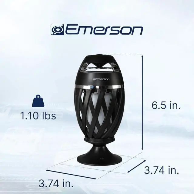 Alt view image 4 of 7 - Emerson Outdoor Flame Light Bluetooth Speaker