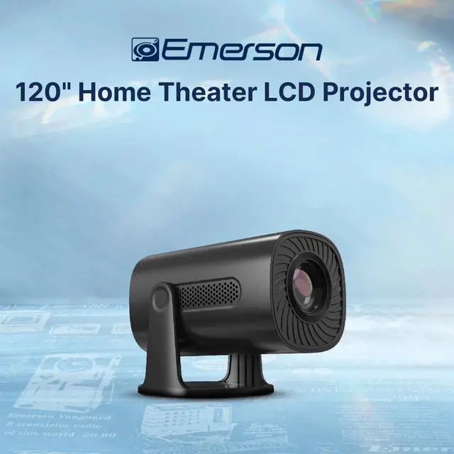 Alt view image 3 of 7 - Emerson 120" Home Theater LCD Projector