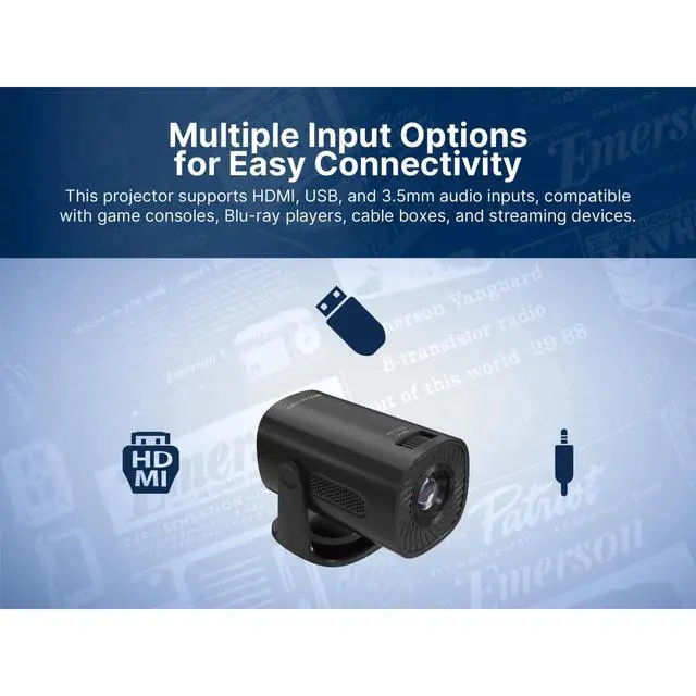 Alt view image 5 of 7 - Emerson 120" Home Theater LCD Projector