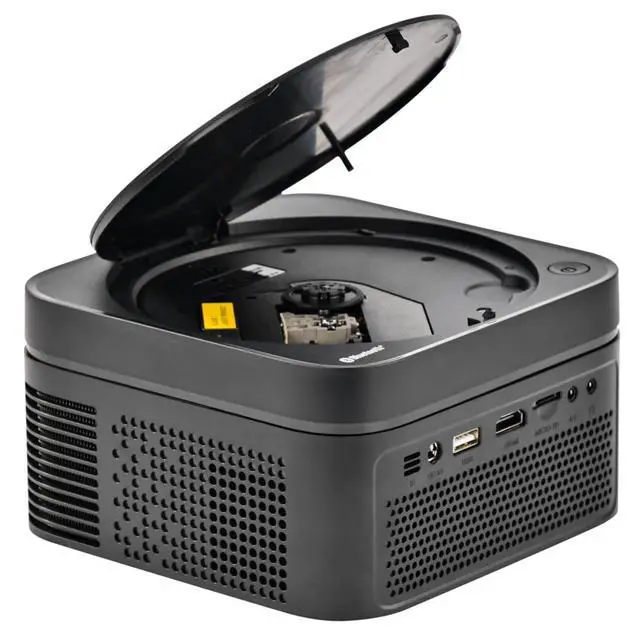 Alt view image 2 of 7 - Emerson 120" Home Theater LCD Projector with Built-In DVD Player