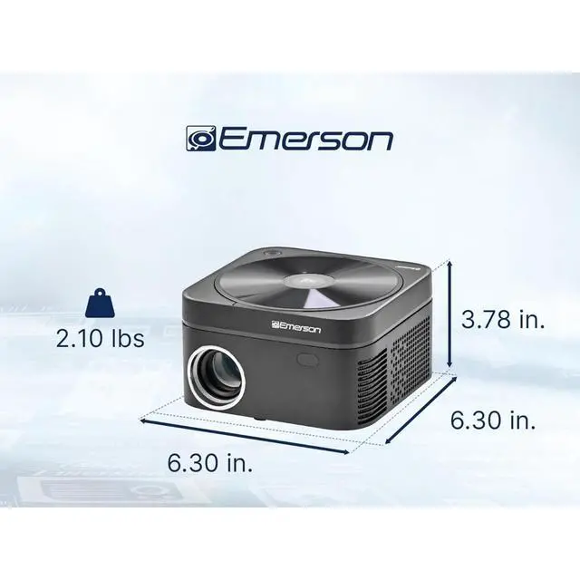 Alt view image 3 of 7 - Emerson 120" Home Theater LCD Projector with Built-In DVD Player