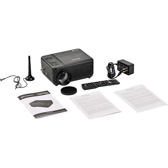 Alt view image 3 of 7 - Emerson 120" Home Theater LCD Projector with Built-In TV Tuner and DVD Player