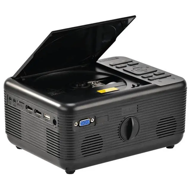 Alt view image 2 of 7 - Emerson 120" Home Theater LCD Projector with Built-In TV Tuner and DVD Player