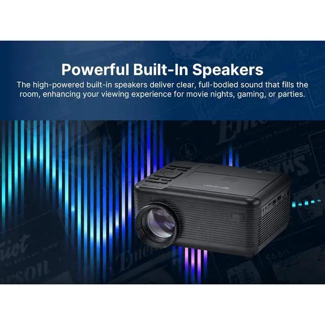 Alt view image 5 of 7 - Emerson 120" Home Theater LCD Projector with Built-In TV Tuner and DVD Player