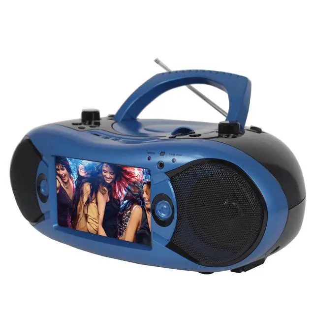 Alt view image 2 of 3 - Emerson 7" Bluetooth DVD Boombox with AMFM Radio & Digital TV - Blue