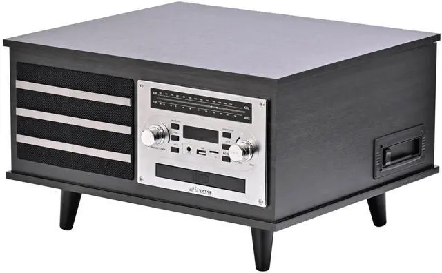 Alt view image 2 of 7 - Victor Monroe 8-in-1 Music Center - Graphite