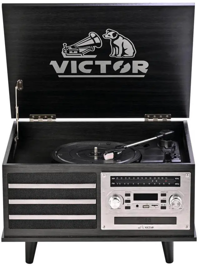 Main image of Victor Monroe 8-in-1 Music Center - Graphite