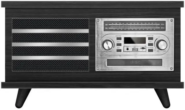 Alt view image 3 of 7 - Victor Monroe 8-in-1 Music Center - Graphite