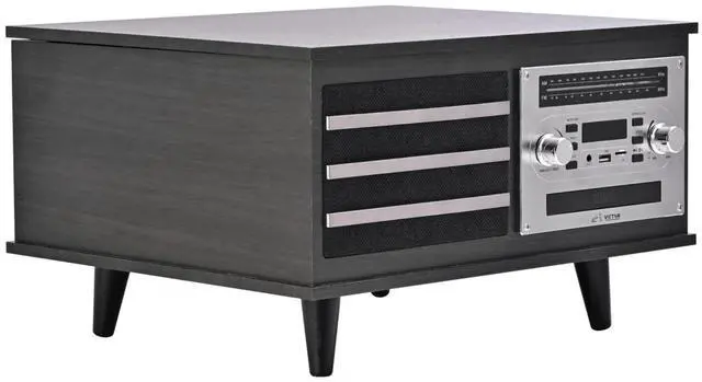 Alt view image 6 of 7 - Victor Monroe 8-in-1 Music Center - Graphite