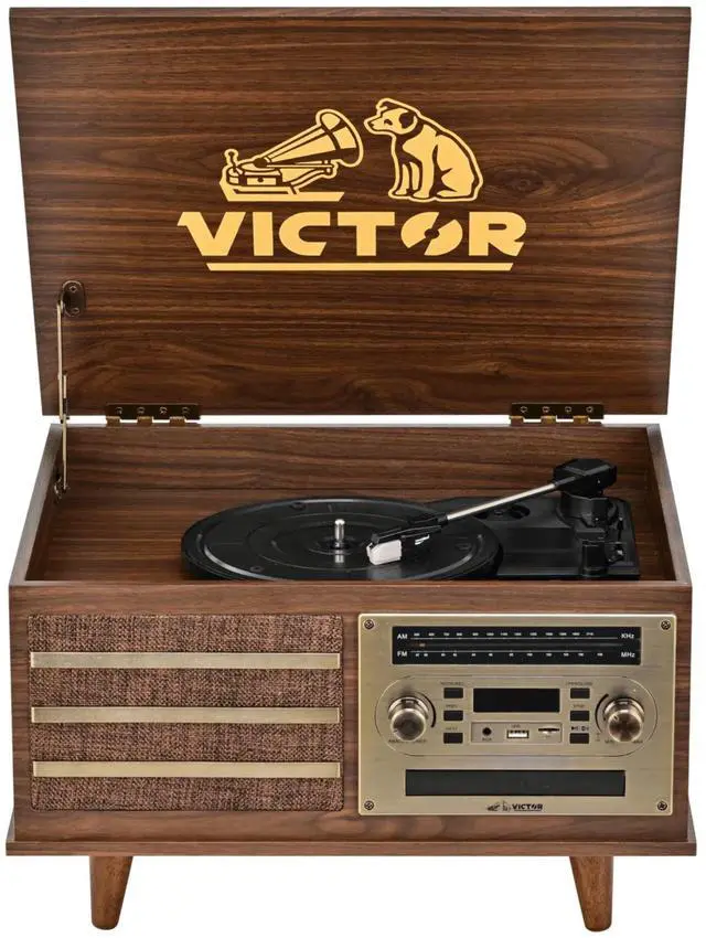 Main image of Victor Monroe 8-in-1 Music Center - Walnut