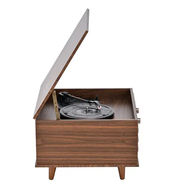 Alt view image 4 of 7 - Victor Monroe 8-in-1 Music Center - Walnut
