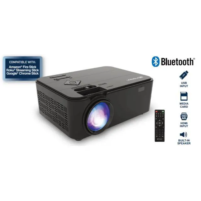 Alt view image 2 of 7 - Emerson 150" Home Theater LCD Projector with 720p and Built-In Speaker