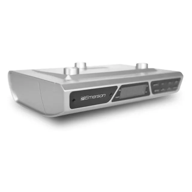 Alt view image 3 of 7 - Emerson Under Cabinet FM Radio w Bluetooth, Station Memory and Clock with Timer