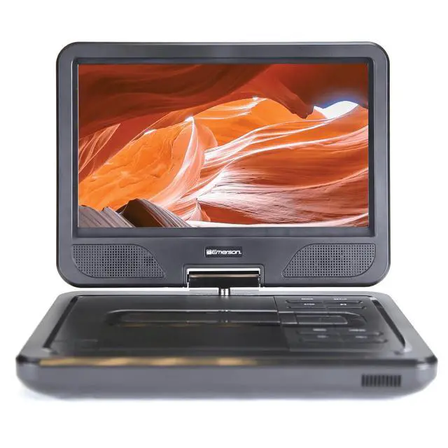 Alt view image 4 of 7 - Emerson 10" DVD Player with Built-In Speaker, Swivel Screen & Multi-Media Input