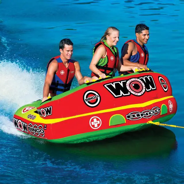 Alt view image 4 of 7 - WOW Sports Bingo 1-3 Person Towable Water Tube For Pool And Lake (14-1070)