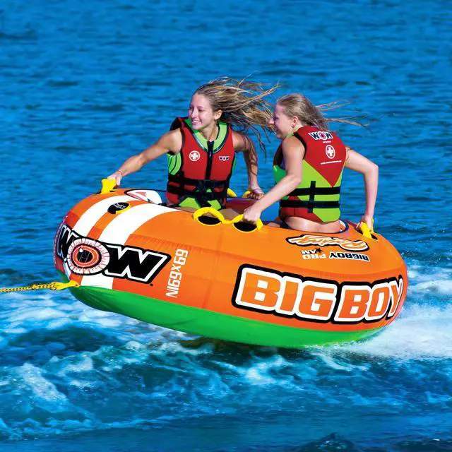 Alt view image 3 of 7 - WOW Sports Big Boy Racing 1-4 Person Towable Water Tube For Pool And Lake (15-1130)